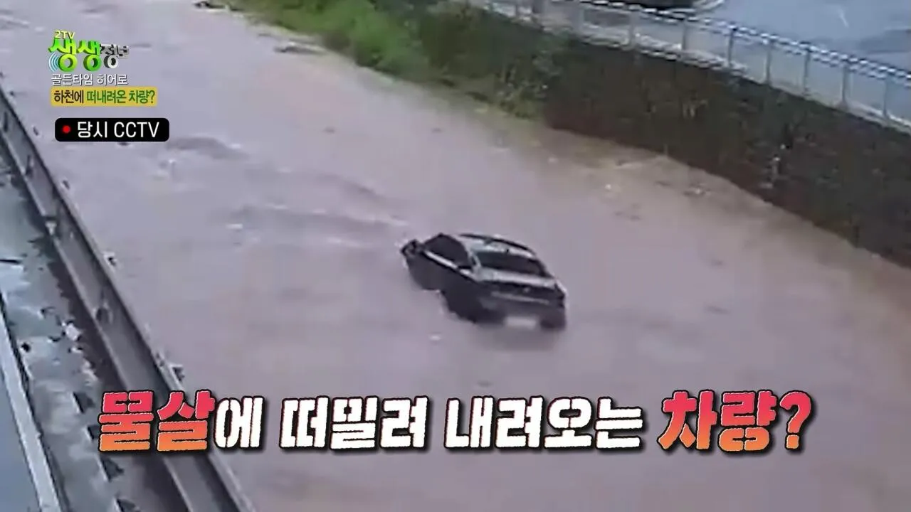 급류에 휩쓸린 모녀를 구한 히어로