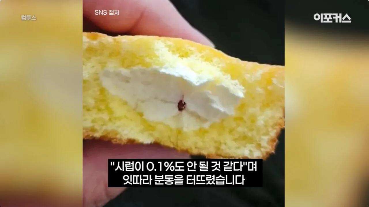 포장지 사진과 너무 달라서 논란이 된 신상 과자