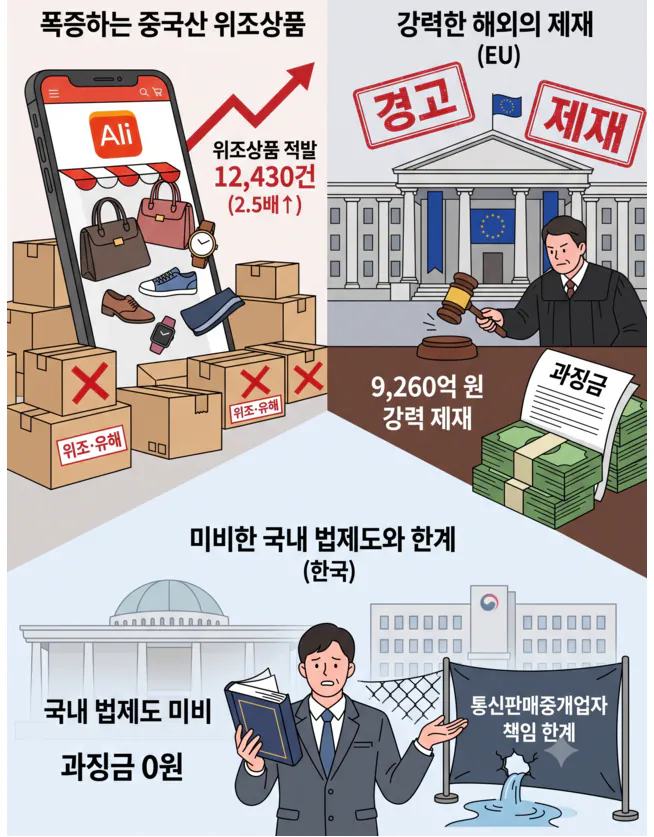2.png [단독] 알리, 올해만 위조품 1만건 적발…EU는 9260억 제재·韓은 과징금 ‘0’