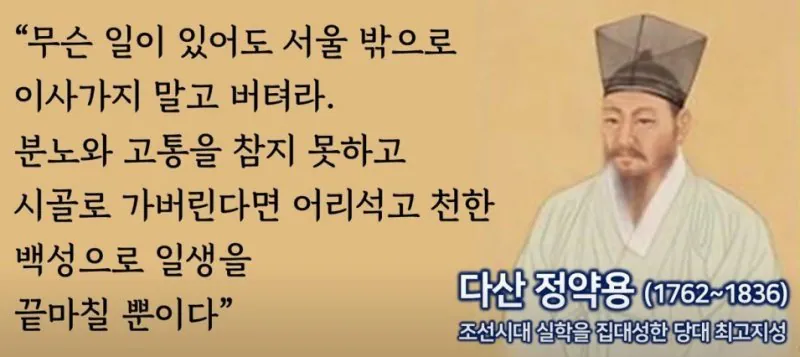 정약용, “아들아, 서울에서 끝까지 버텨라”