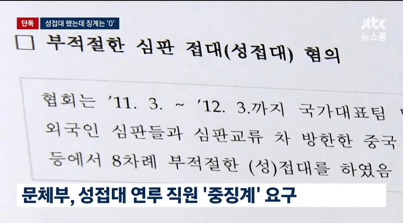 [단독] "축협 심판 성매매 비용이었다 진술에도 당시 검찰 증거불충분 무혐의 종결"