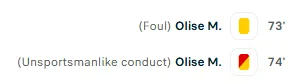 image.png [비킹 vs B.뮌헨] 올리세.... 연속으로 옐로카드 받고 퇴장;;;