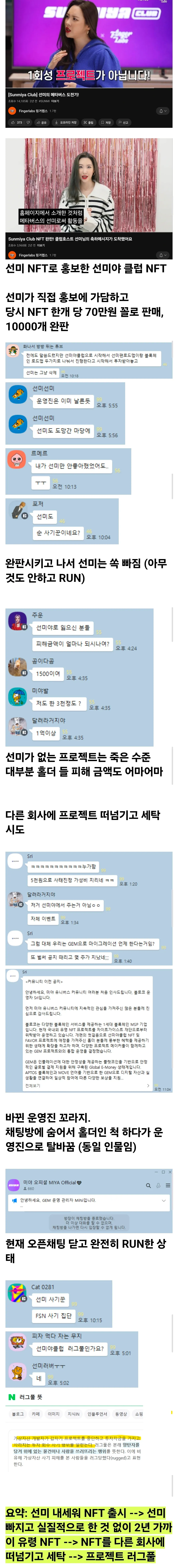 6493.webp 오킹이 씹에겐으로 보이는 선미 NFT 사태