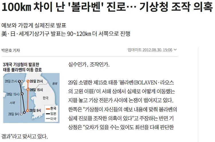 제목 없음.png 기상청 희대의 흑역사이자 역대급 사기극 기상청 희대의 흑역사이자 역대급 사기극