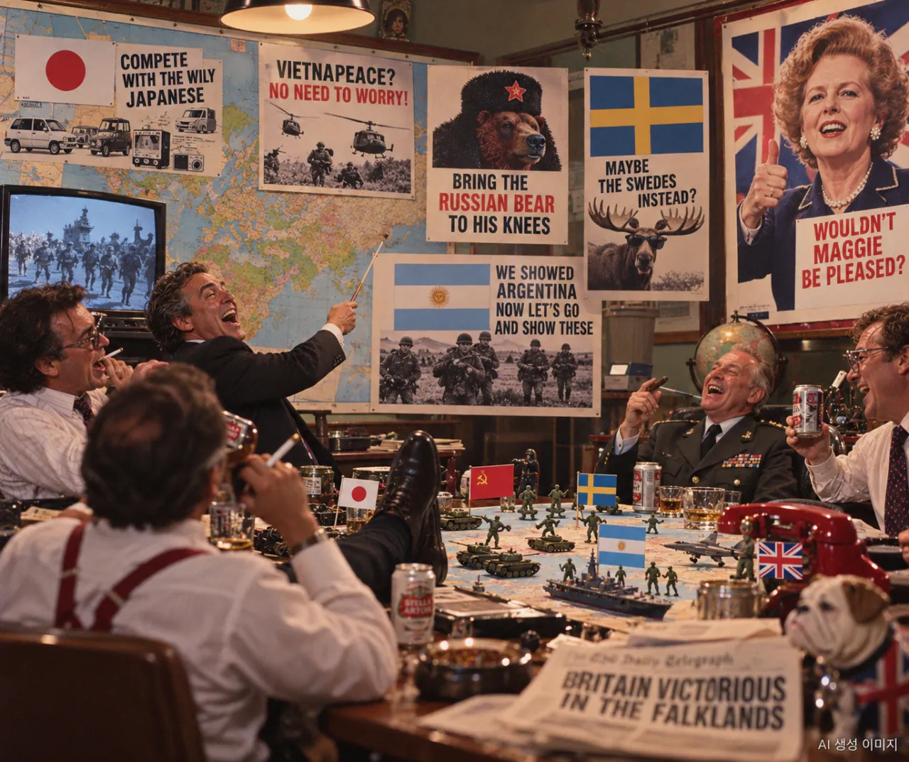 Satirical Cold War War Room.png [핑크 플로이드 베스트 75] 63위. 길모어와 워터스가 정면으로 부딪힌 마지막 하드록, <Not Now John>