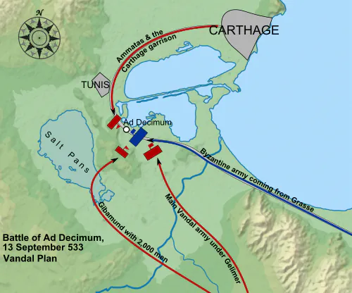 Battle_of_Ad_Decimum_-_Vandal_plan.svg.png 동로마의 고토 수복 전쟁 중 가장 황당한 전투는 아드 데키뭄 전투인듯