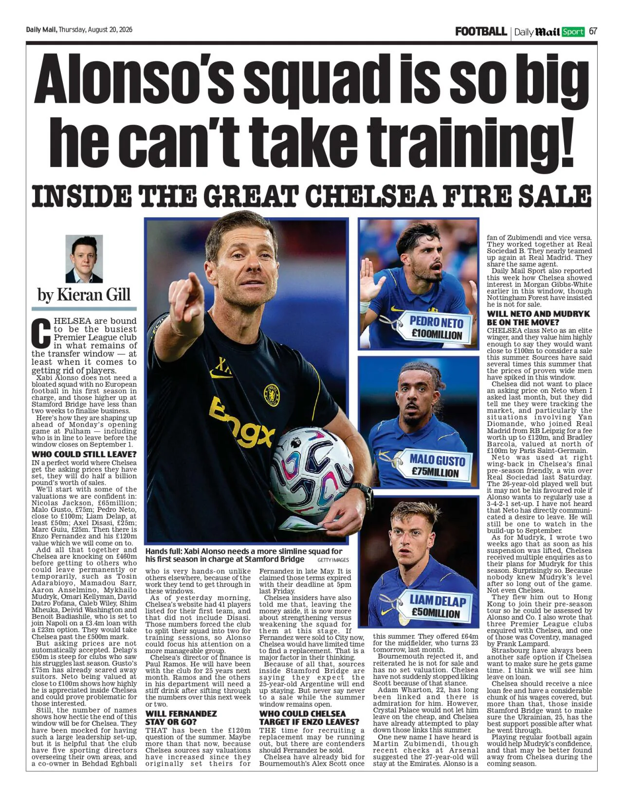 Daily Mail - 20 August 2026_downmagaz.net_page-0063.jpg [메일] 첼시 선수단 대규모 매각 작전