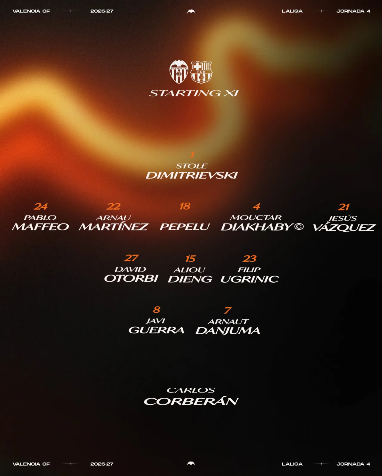 image.png [공홈] 발렌시아 CF vs FC 바르셀로나 선발 라인업