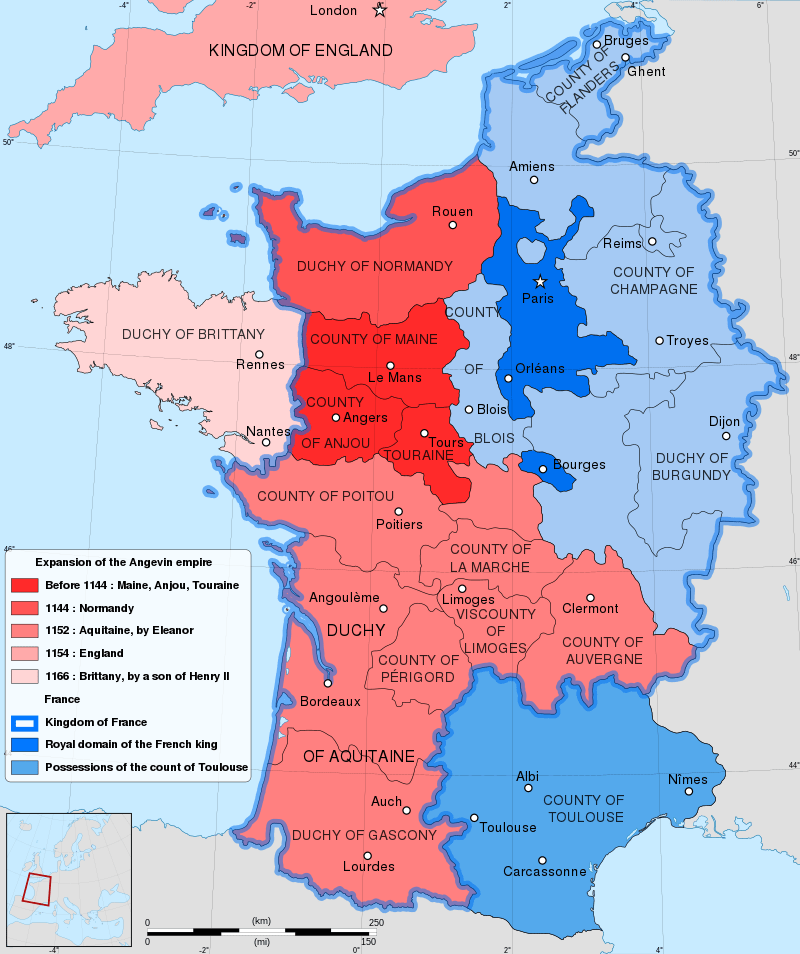 France_1154-en.svg.png 루이 7세가 거대 봉신이자 타국의 국왕 헨리 2세와 맞서는 방식