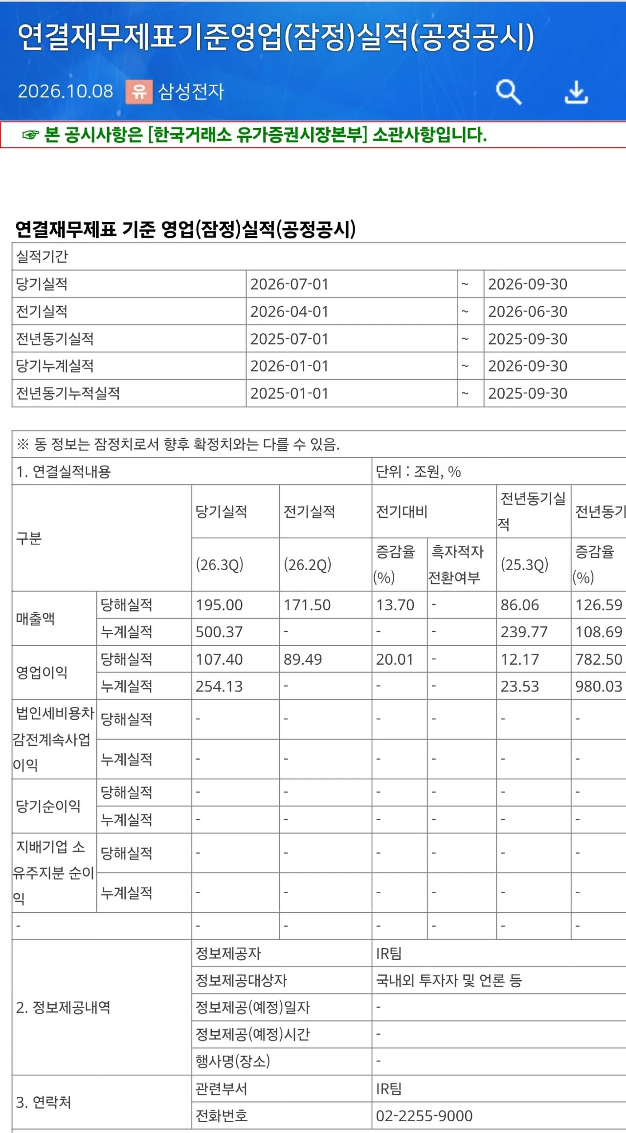 1000066212.jpg (속보) 삼성전자 3분기 실적 발표