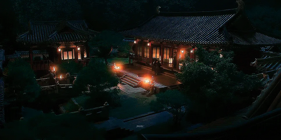 반응 꽤 좋은 넷플릭스 한국드라마 '동궁' 미장센(풍경미).gif