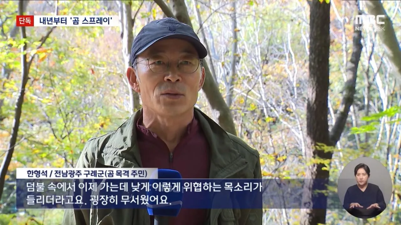 심상치 않음이 느껴지는 지리산 반달곰 뉴스