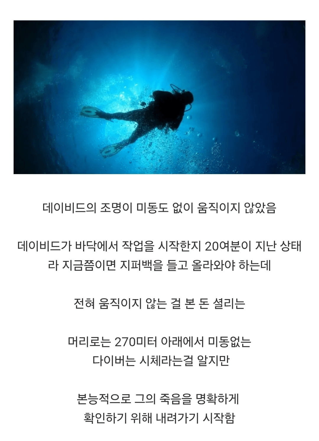 image.png 시체를 회수하다 시체가 되어버린 다이버