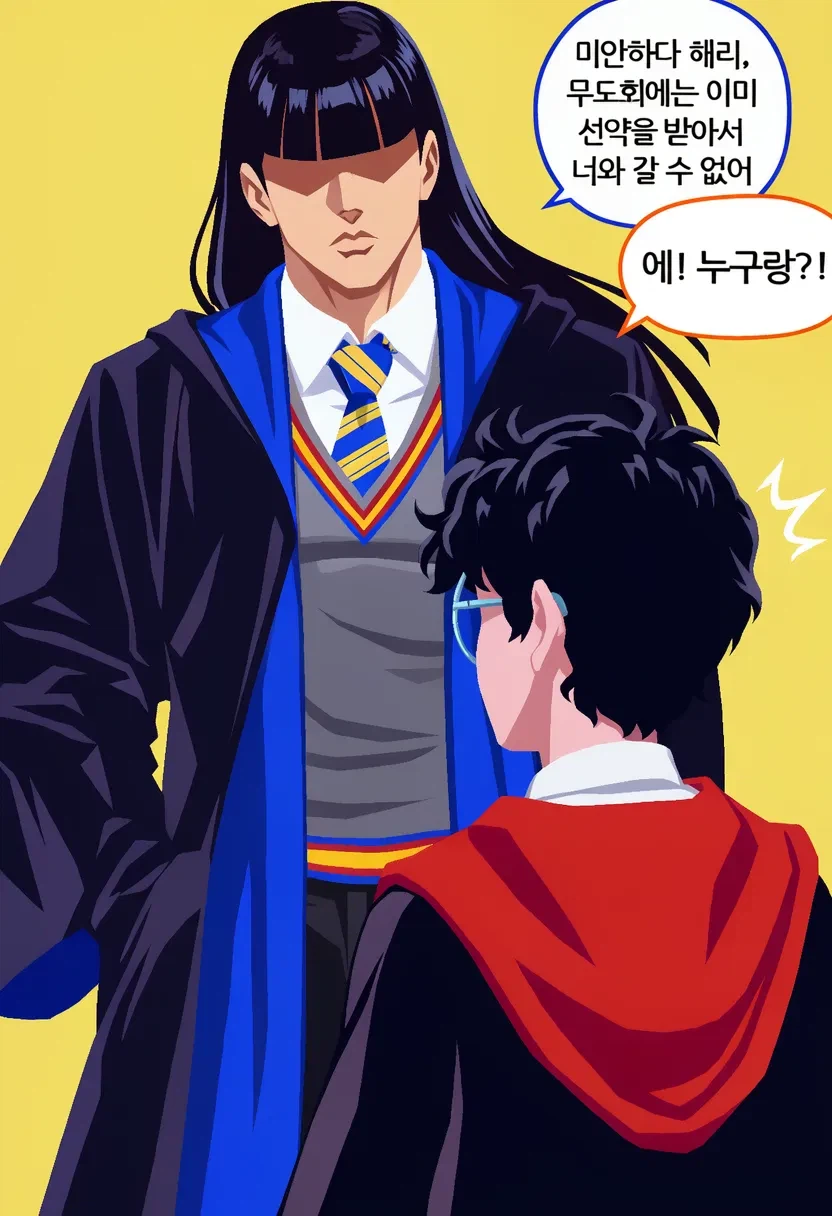 ㅇㅎ)  말포이 ts가 무도회날 해리를 방해하는.manhwa