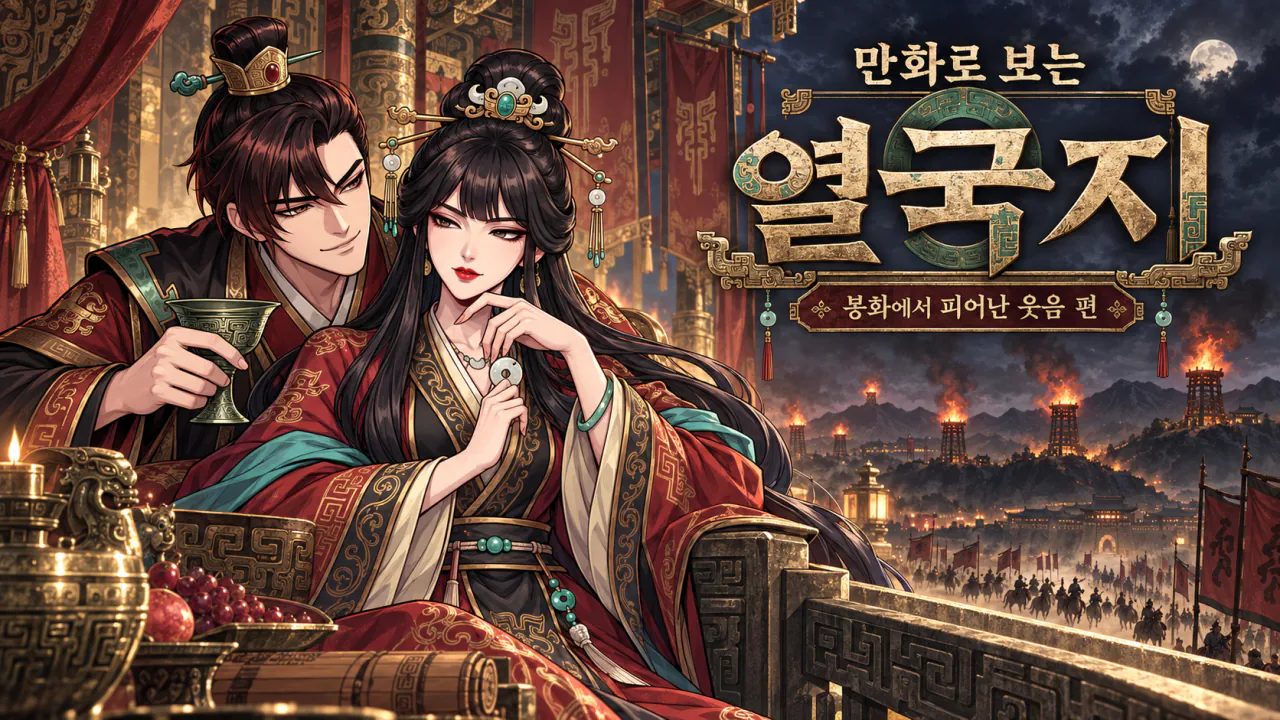 봉화에서 피어난 웃음.png 만화로 보는 열국지 - 봉화에서 피어난 웃음