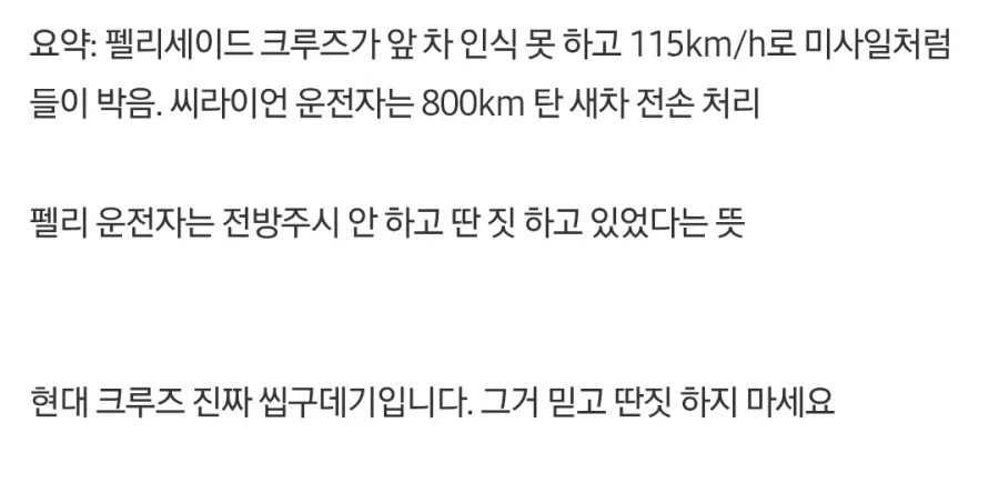 IMG_3580.webp BYD 씨라이언 vs 현대 펠리세이드 크루즈 주행 추돌 사고 ㄷㄷㄷ