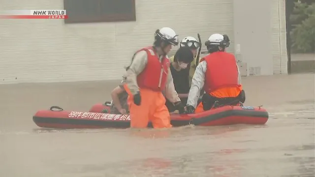 밤 사이에 또 난리난 일본 폭우상황
