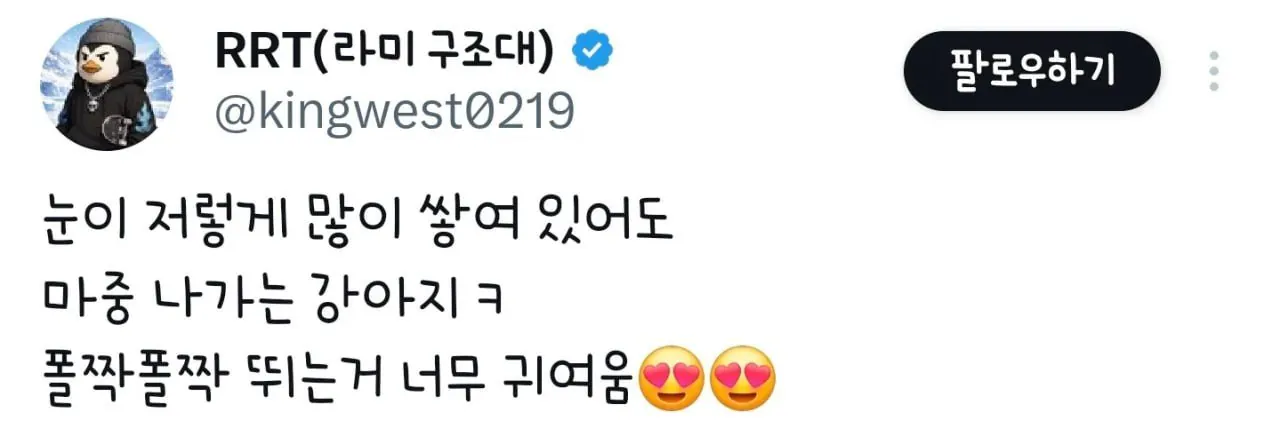 주인 마중 나가는 강아지