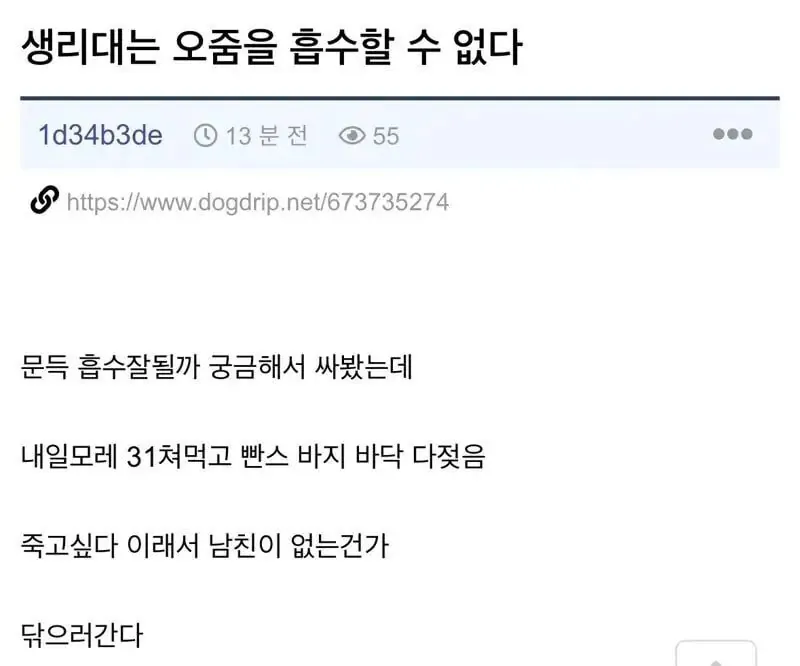31살에 남친이 없는 눈나
