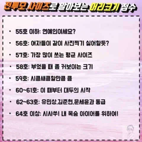 군필이면 다 아는 머리크기 점수...jpg