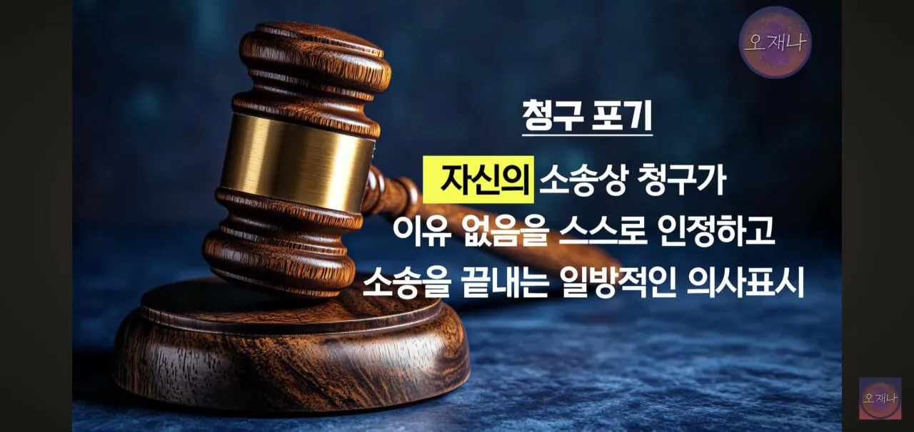 더본코리아 가맹점주의 김재환 피디에의 소송 청구포기 관련 소취하와 청구포기의 차이점.jpg