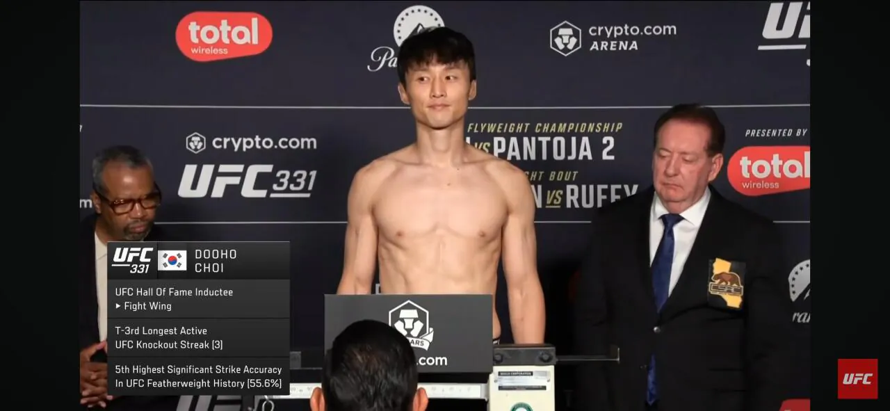 1000081793.jpg UFC)) UFC 331 출전 최두호, 유주상 모두 계체 무사통과!!!!!!!!!!!