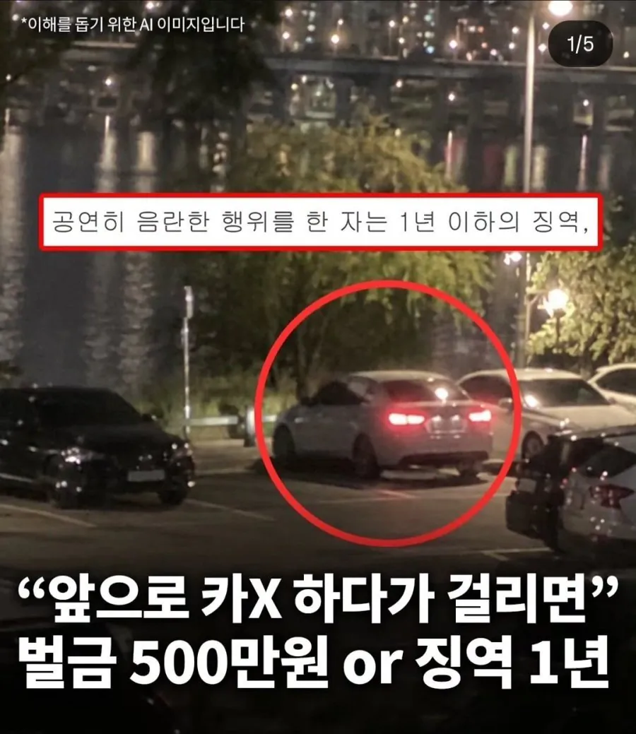 앞으로 차에서 섹스하다 걸리면 ㅈ됨