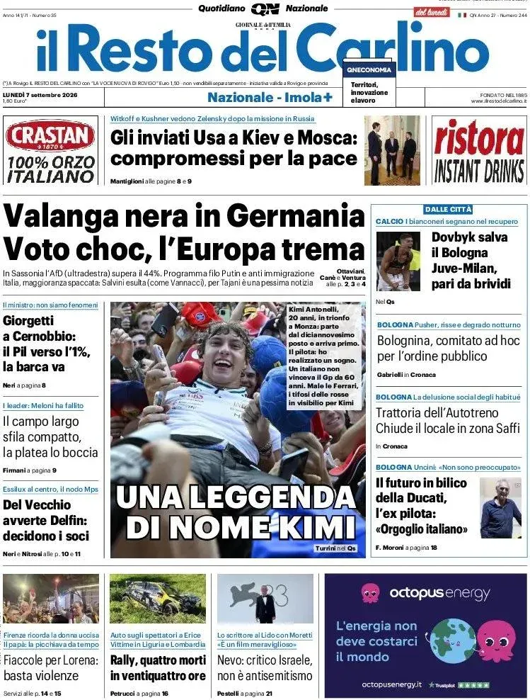 italys-front-pages-celebrate-kimi-antonellis-monza-victory-v0-nb37u0s7k0oh1.webp 이탈리아 국민적 영웅이 된 주요 신문사 싹쓸이한 키미 안토넬리