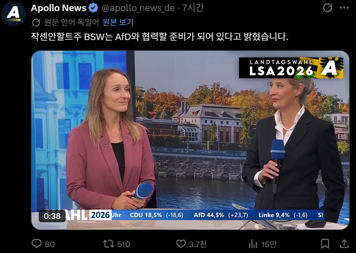 image.png 오늘 역사적인 결과가 나왔다는 독일 지방선거