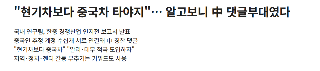 image.png "현기차보다 중국차 타야지"...알고보니 중 댓글부대였다..jpg