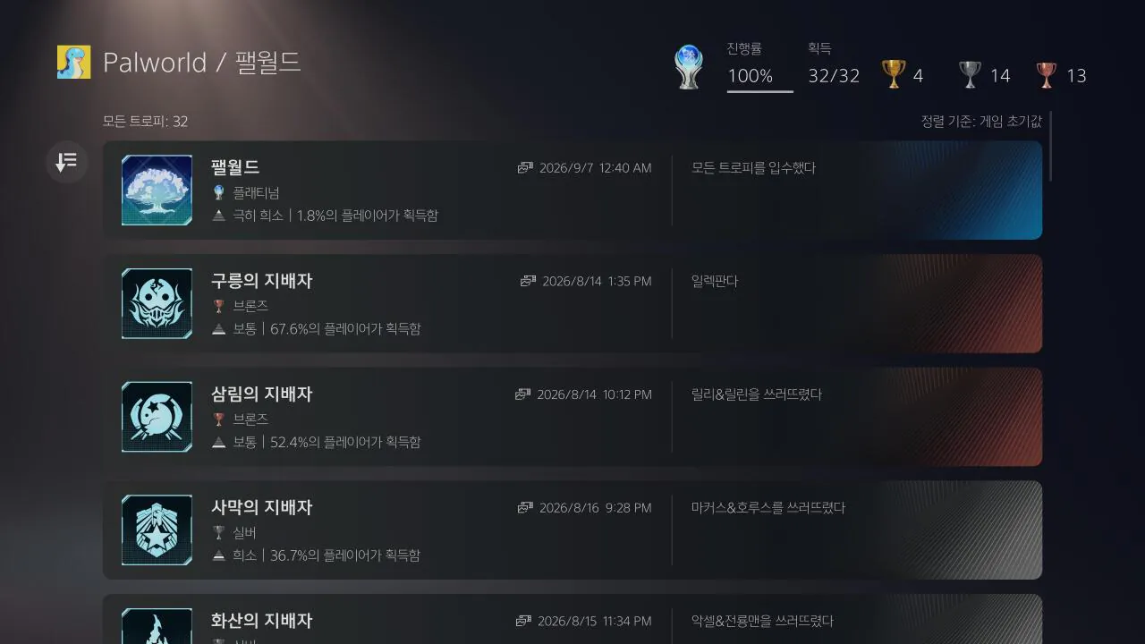 KakaoTalk_20260907_134336474_12.jpg 포덕의 팰월드 1.0 리뷰 (ps5 플레티넘)