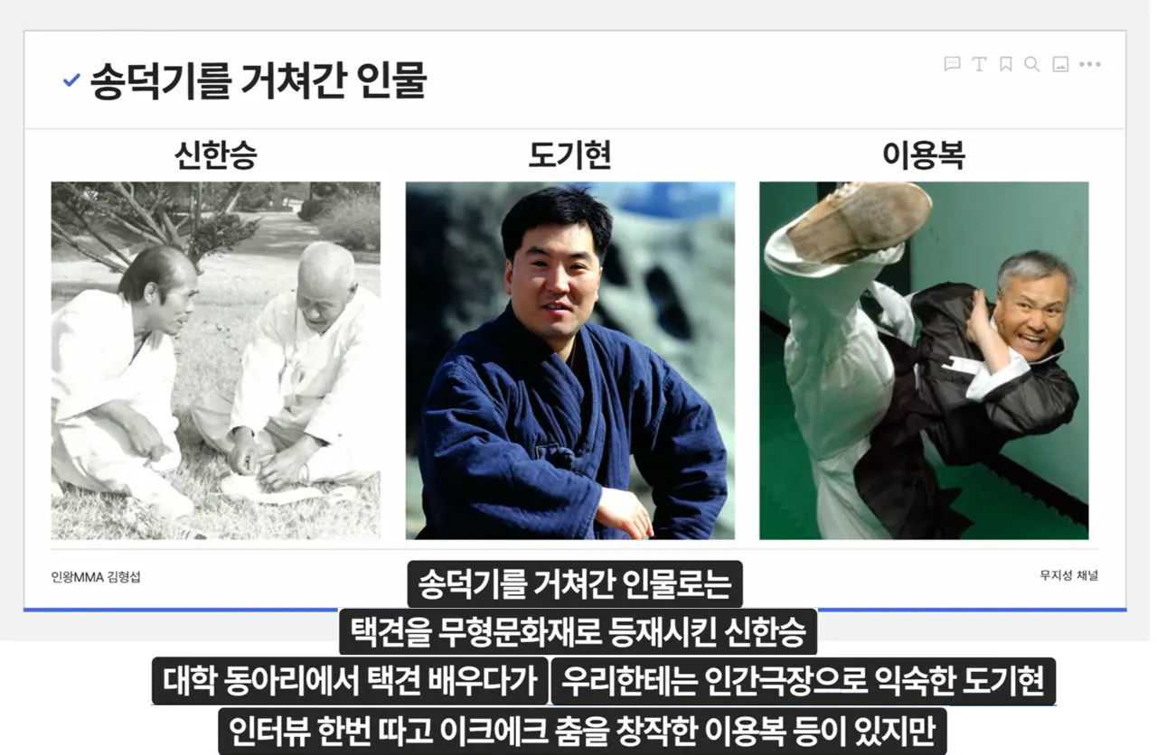 image.png "하나의 유령이 택견계를 배회하고 있다. 윗대태껸이란 유령이."