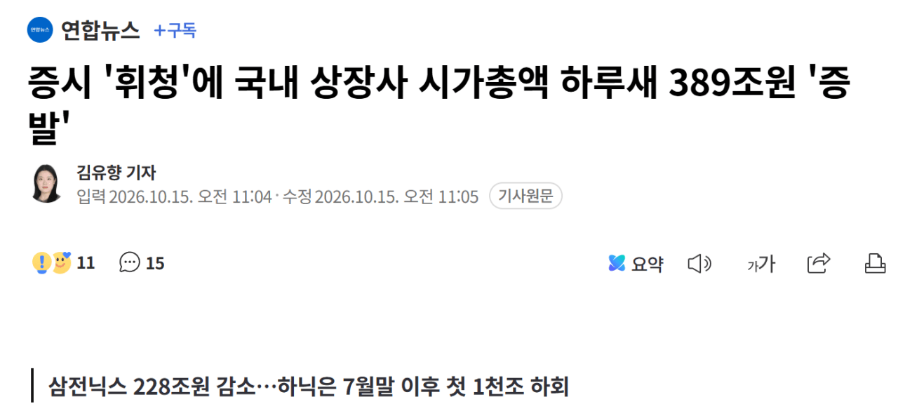 1000045069.png 오늘 하루만에 국내 상장사 시총 빠진 액수 ㄷㄷㄷㄷㄷ