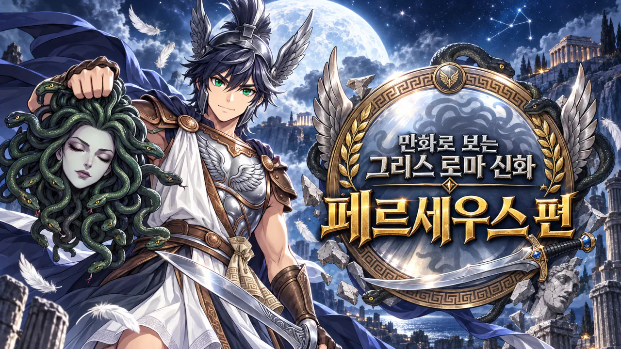 타이틀.png 만화로 보는 그리스 로마 신화 - 메두사를 벤 영웅, 페르세우스(1)