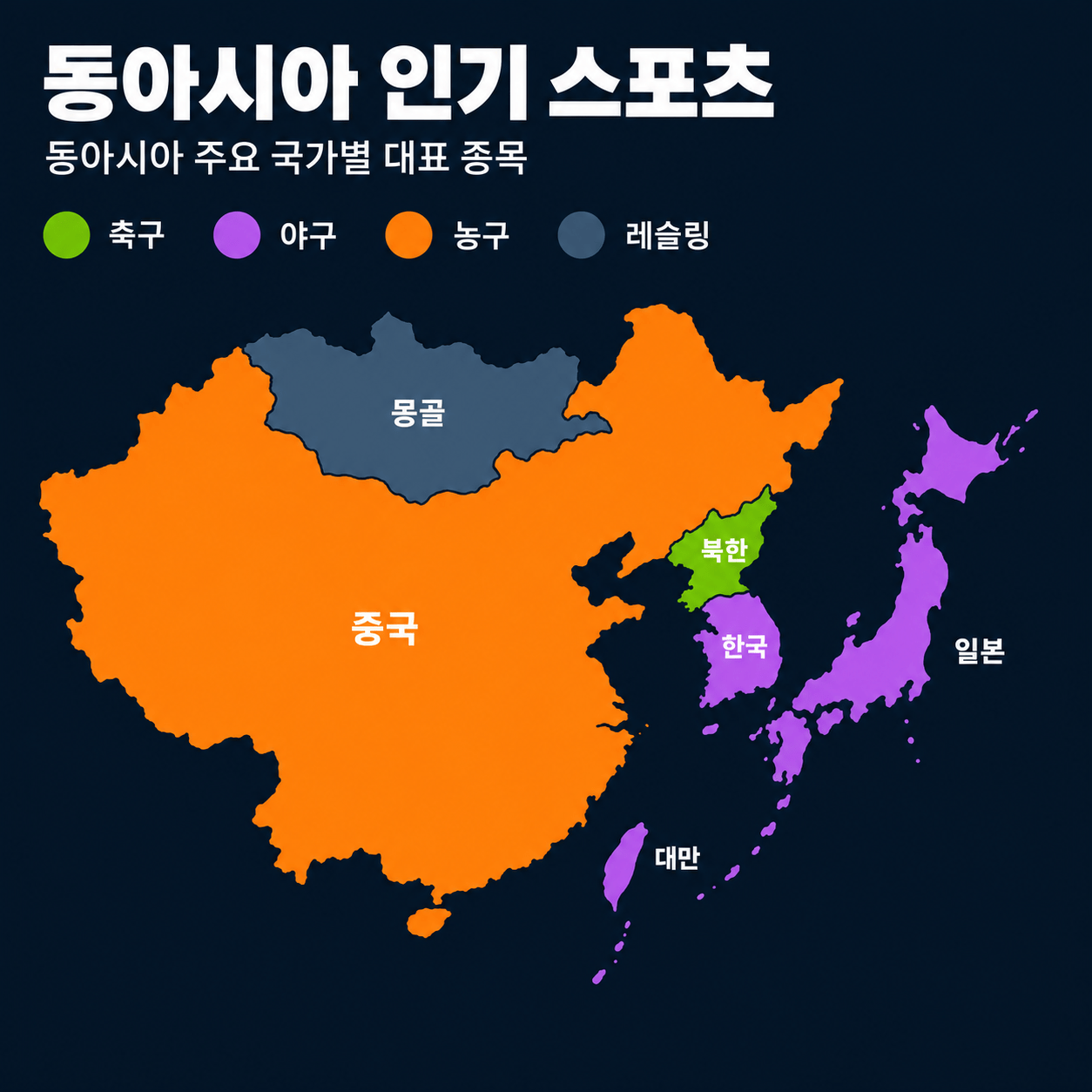 동아시아.png 전세계 각국 인기 프로리그 스포츠 현황.sports