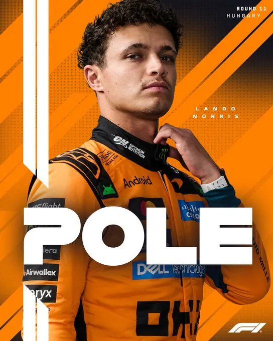 [오피셜] F1 2026 헝가리 GP 폴 포지션은 랜도 노리스입니다!!!!!