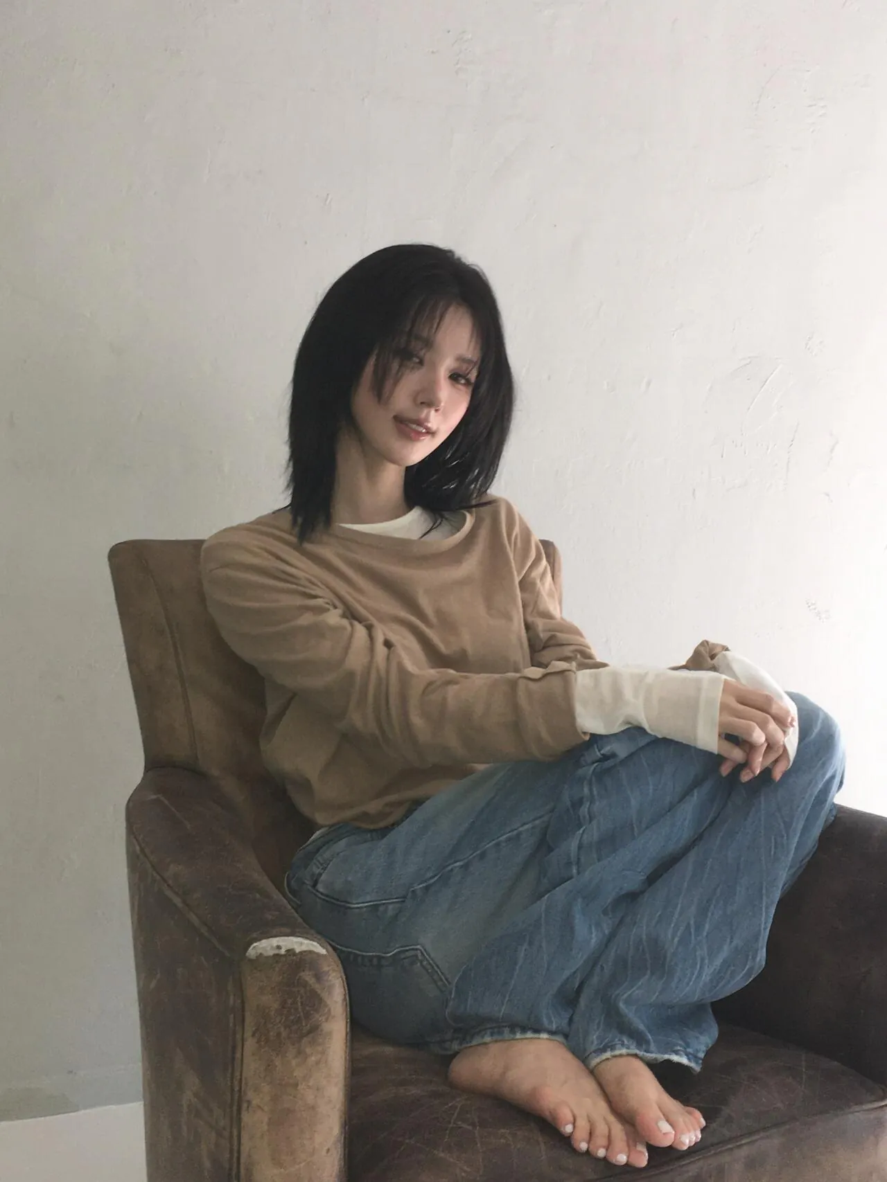중단발 한 아이들 미연 인스타