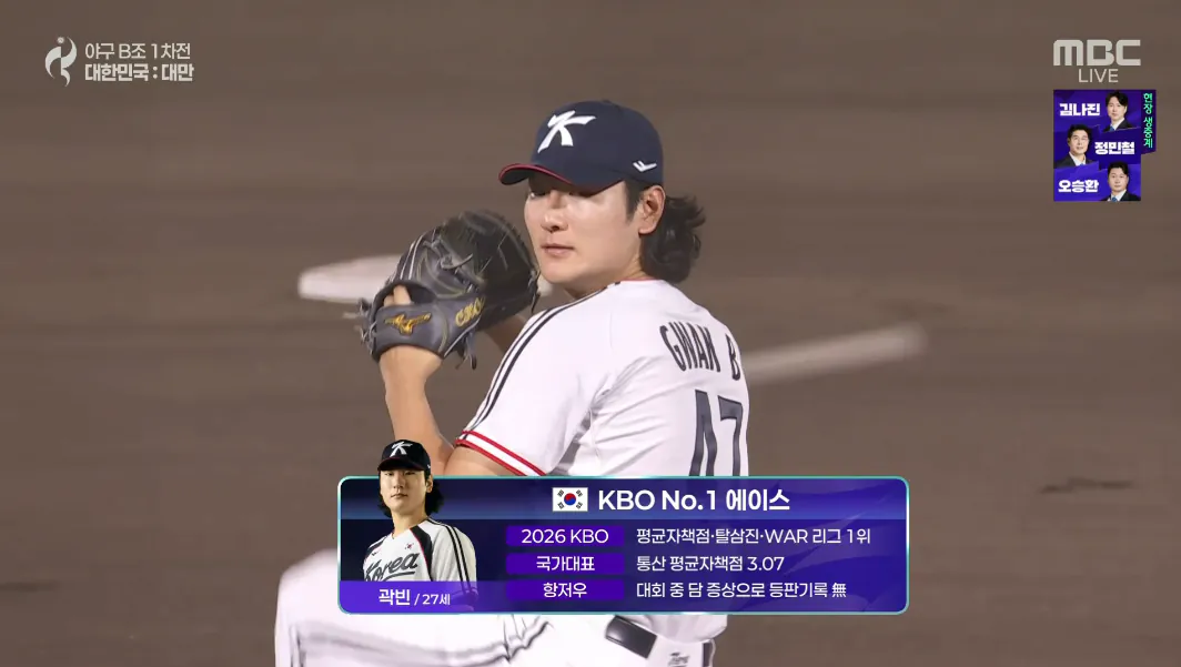 캡처_2026_09_21_18_32_27_712.png '대한민국 1선발' 대한민국 대표팀 곽빈 오늘 주요 투구 모음 (vs 대만)
