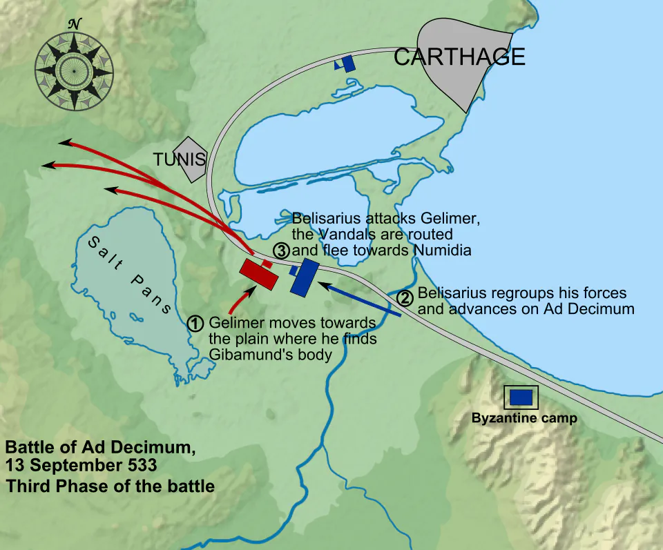 Battle_of_Ad_Decimum_-_Third_phase.svg.png 동로마의 고토 수복 전쟁 중 가장 황당한 전투는 아드 데키뭄 전투인듯