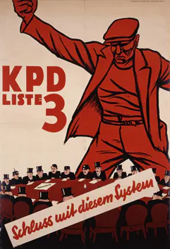 독일 공산당_1932년 선거 포스터.png 사회주의 세계 공화국의 꿈: <비밀 행진 (Der heimliche Aufmarsch)>과 <공개 행진 (Der offene Aufmarsch)>