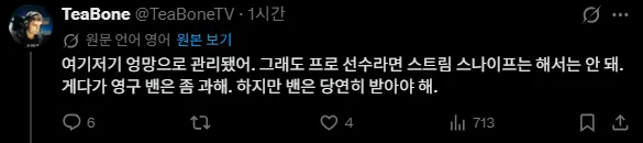 image.png 영국 배그 프로의 이번 방플 사태에 대한 의견