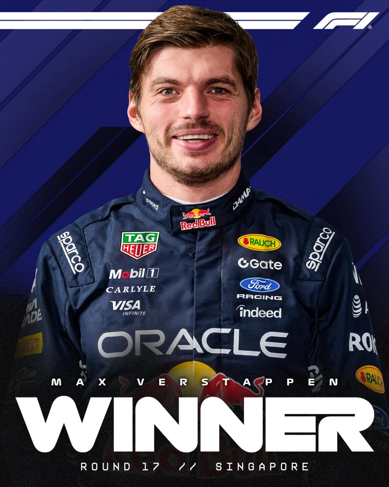 F1 2026 싱가포르 그랑프리 우승자는 Max Verstappen입니다!!!