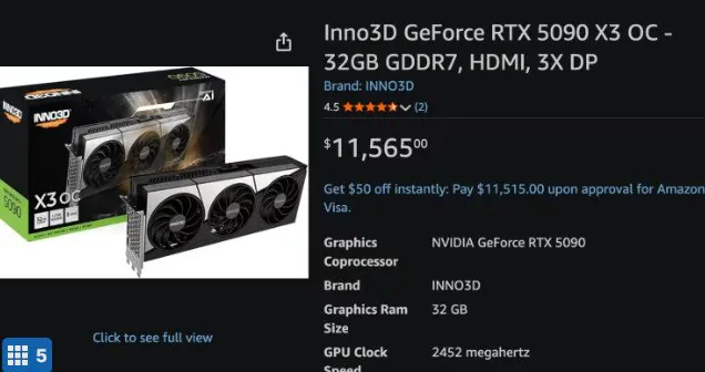 2.jpg RTX5090 미국에서 가격 1만달러(1360만원) 돌파!